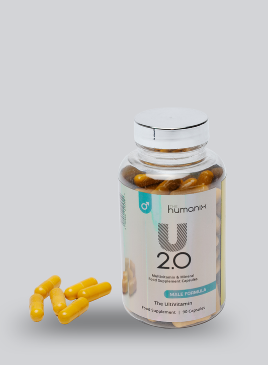 U 2.0 for Men - Premium Multivitamin Supplement  Supports Energy, Testosterone Levels, Recovery & Mental Clarity
